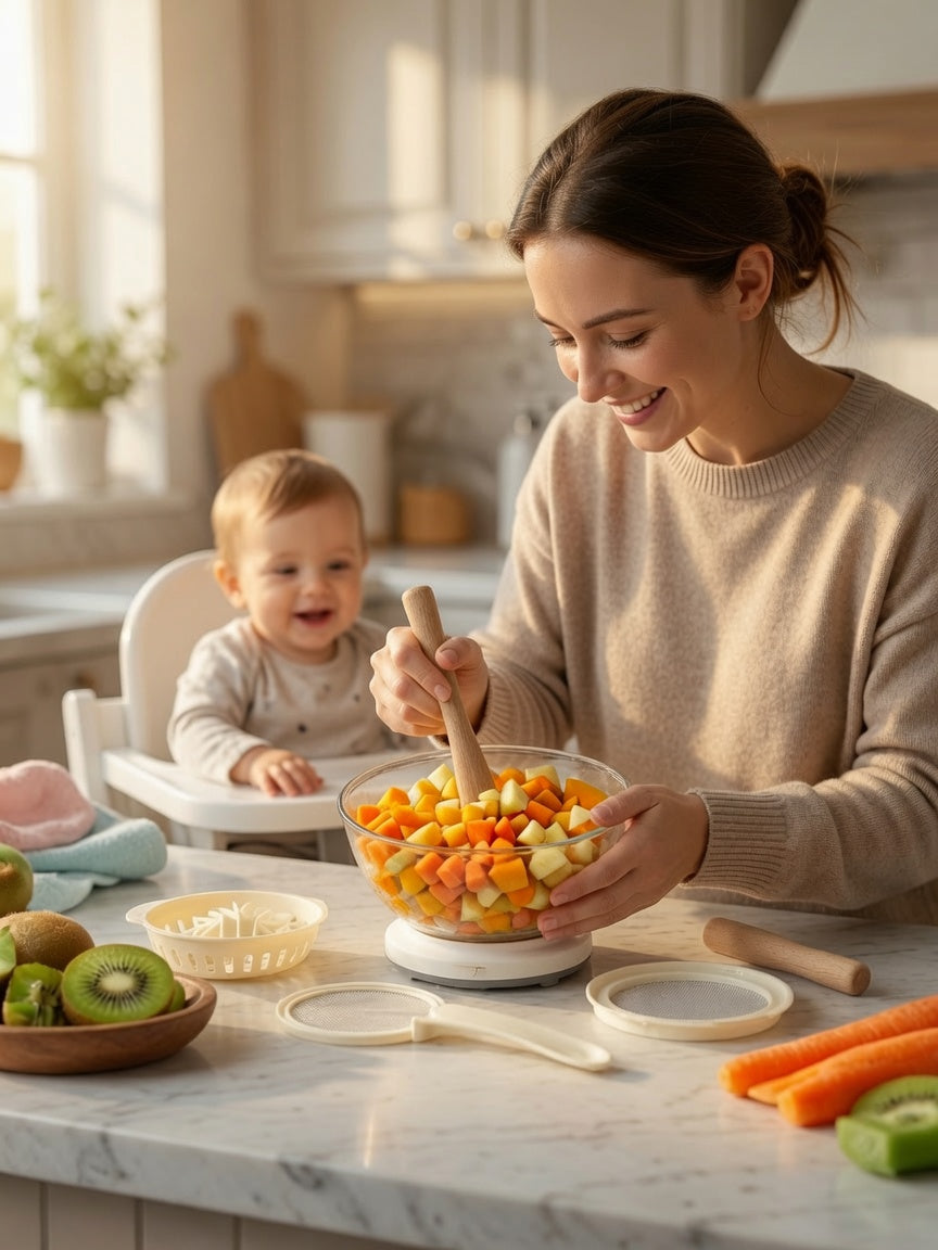 7-u-1 Set za Pripremu Bebe Hrane – Ručni Baby Food Maker
