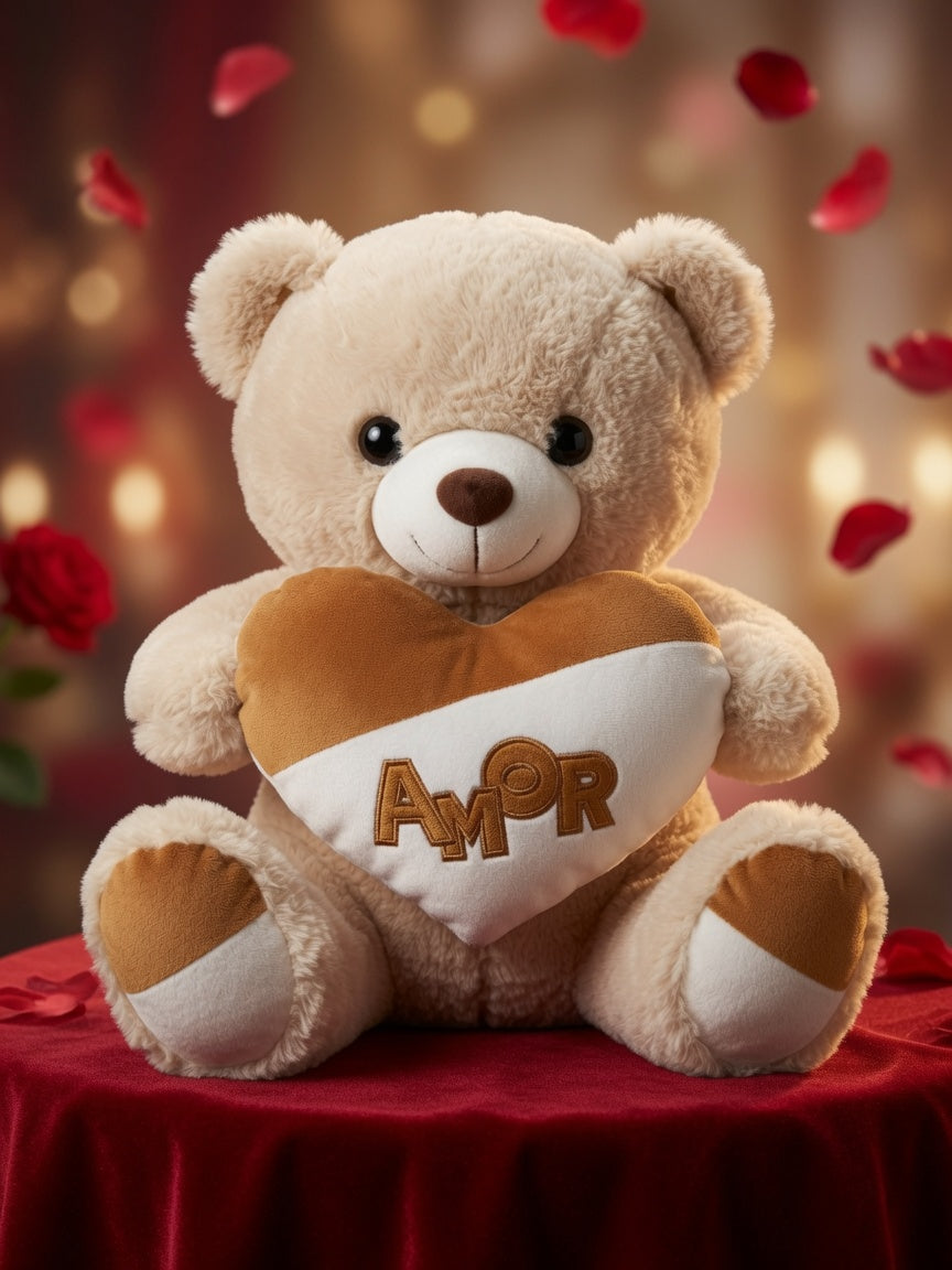Plišani Meda sa Srcem „Amor“ – 40 cm