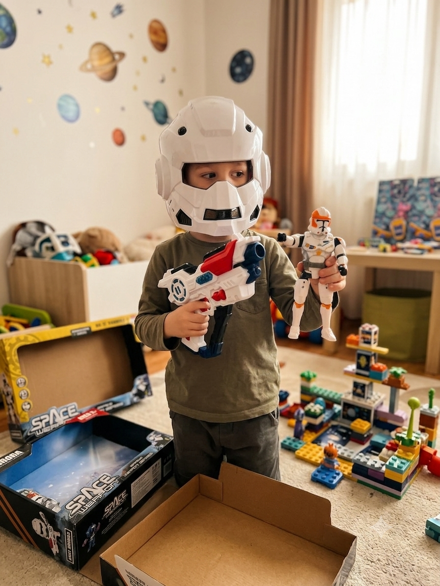 Space Weapon Set – Kaciga, Figura i Pištolj za Decu 3+