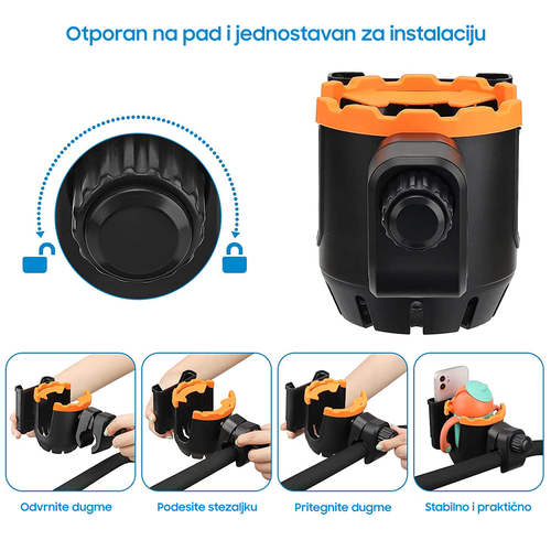 2u1 Držač Telefona i Flaše za Bicikl i Motor