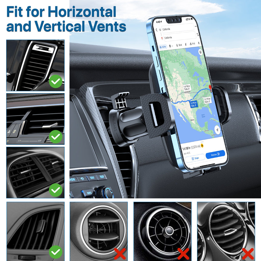 Univerzalni Auto Držač za Telefon za Ventilaciju – Premium Stabilnost i Rotacija 360°